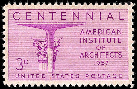 تمبر 100 سالگی موسسه معماران آمریکا