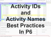 بهترین روش نام‌گذاری و تعیین شناسه‌ (ID) فعالیت‌ها در Primavera P6